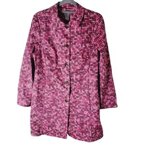 Sigrid Olsen button up girl's trench raincoat size 10